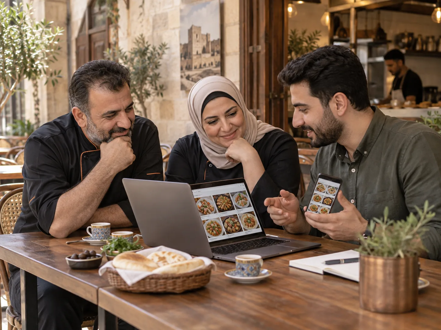 صورة توضيحية لقصة إنشاء منيو المطعم الرقمي